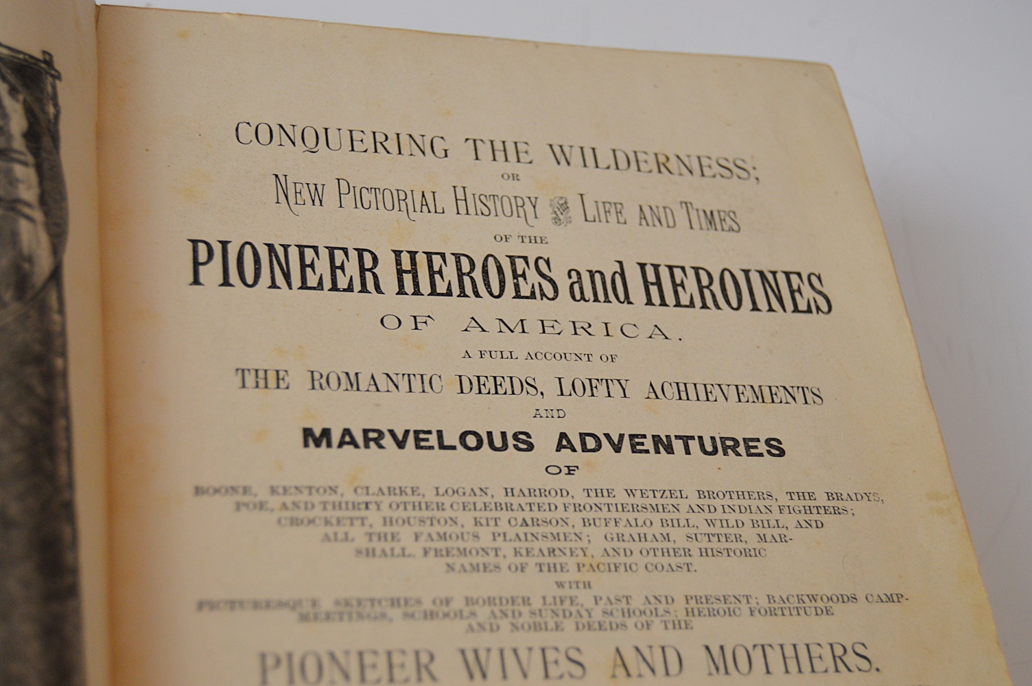 Antique 1883 Volume of "Pioneer Heroes and Heroines"