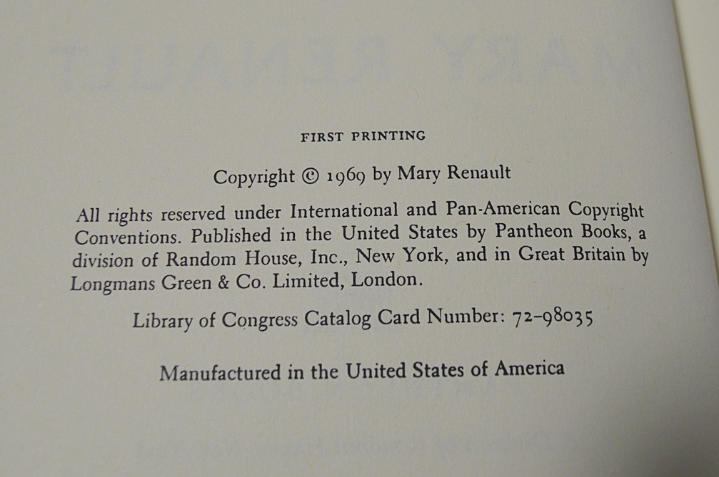 Mary Renault Books and First Edition "The Century"
