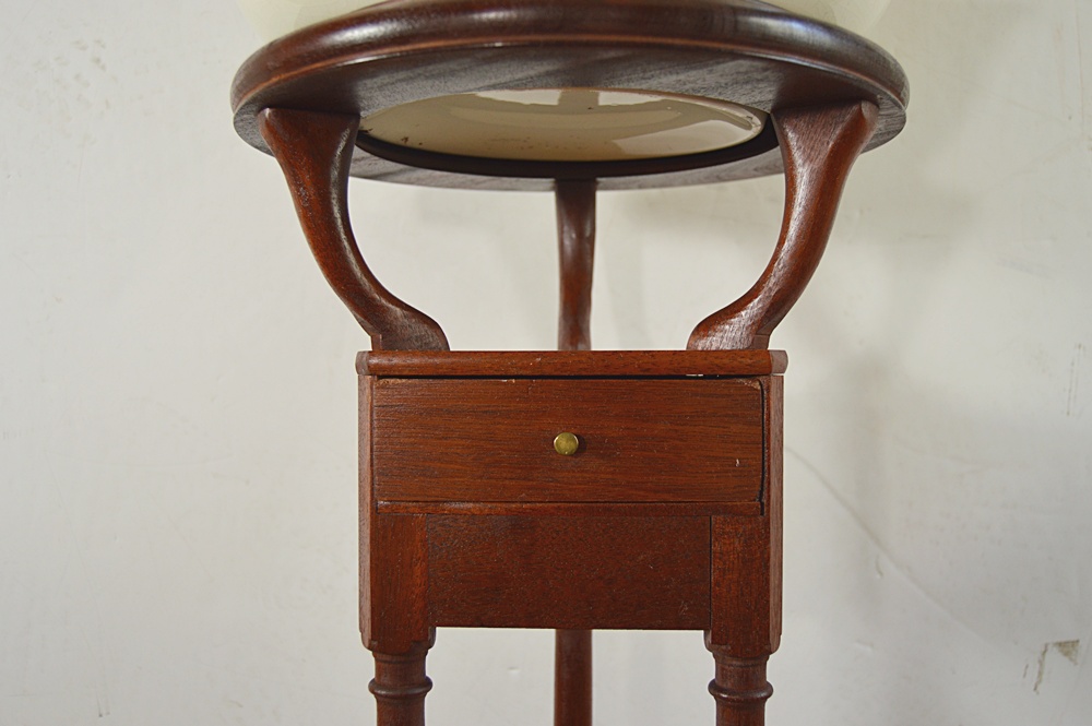 The Bartley Collection Queen Anne  Mahogany Stand with Vintage Pitcher and Bowl Set