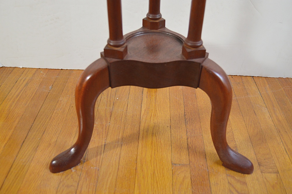 The Bartley Collection Queen Anne  Mahogany Stand with Vintage Pitcher and Bowl Set