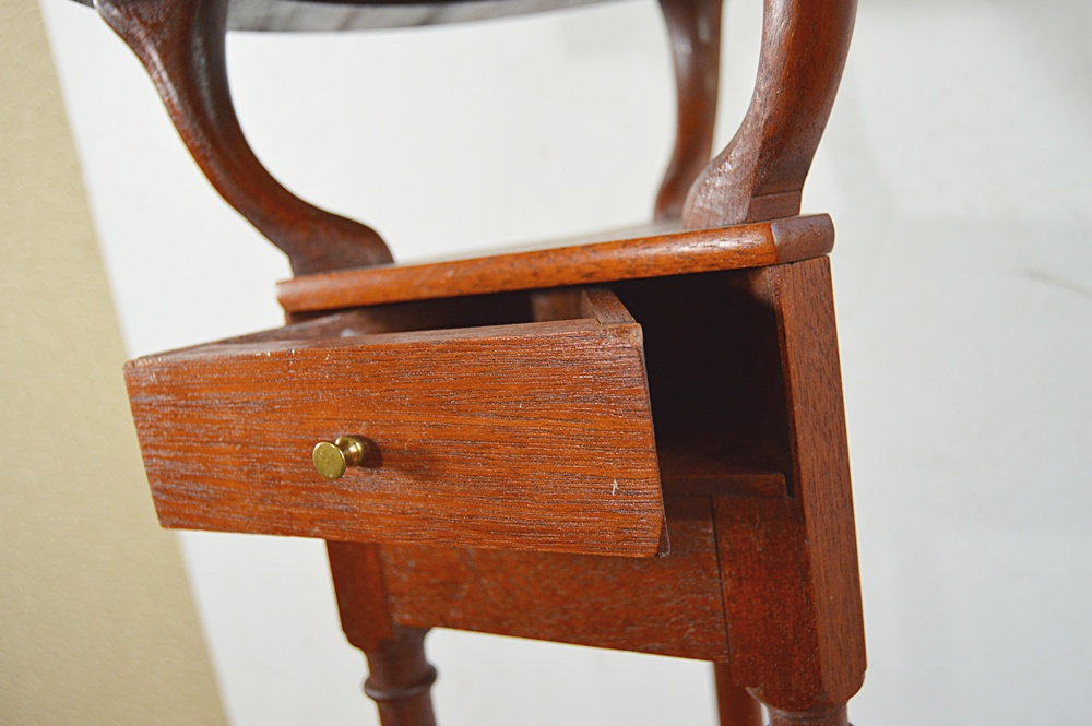 The Bartley Collection Queen Anne  Mahogany Stand with Vintage Pitcher and Bowl Set