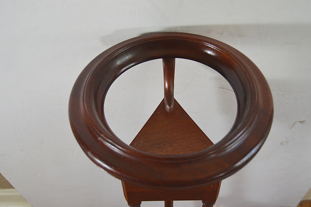 The Bartley Collection Queen Anne  Mahogany Stand with Vintage Pitcher and Bowl Set