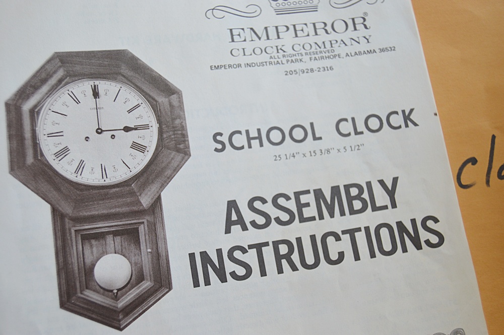 Emperor Schoolhouse Clock