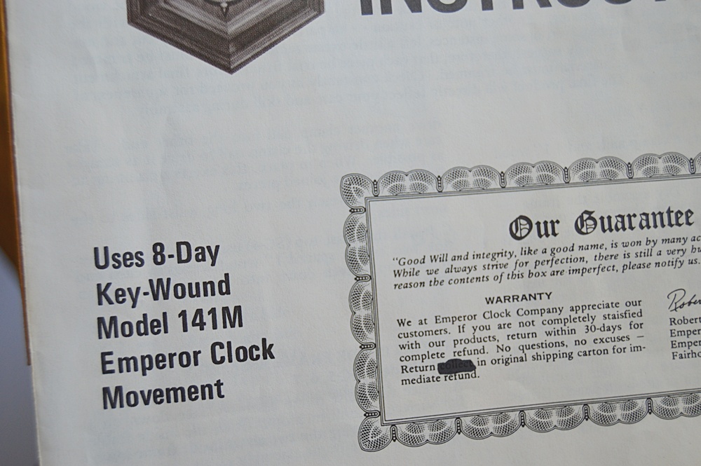 Emperor Schoolhouse Clock