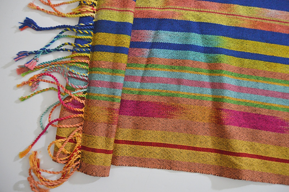 Handwoven Wool and Silk Wall Hanging by John Curley