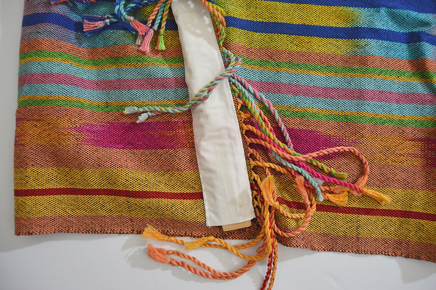 Handwoven Wool and Silk Wall Hanging by John Curley