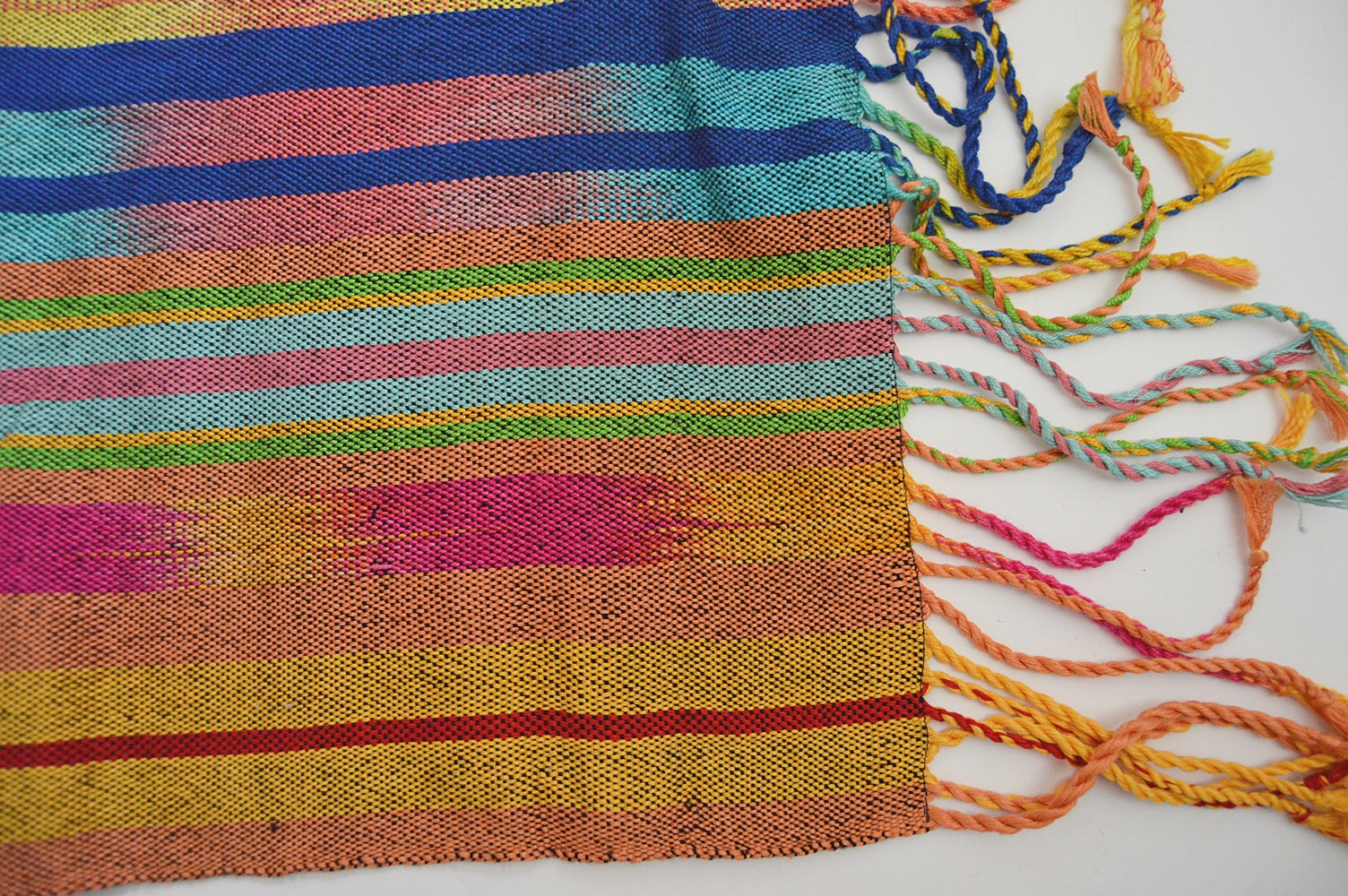 Handwoven Wool and Silk Wall Hanging by John Curley