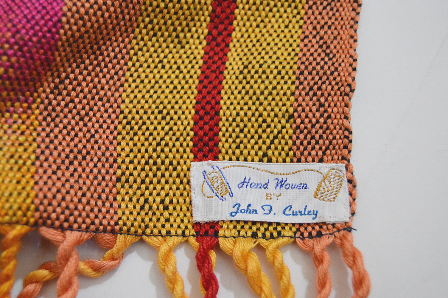 Handwoven Wool and Silk Wall Hanging by John Curley