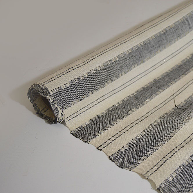 Bolt of Handwoven Striped Linen by Hazel Keethler