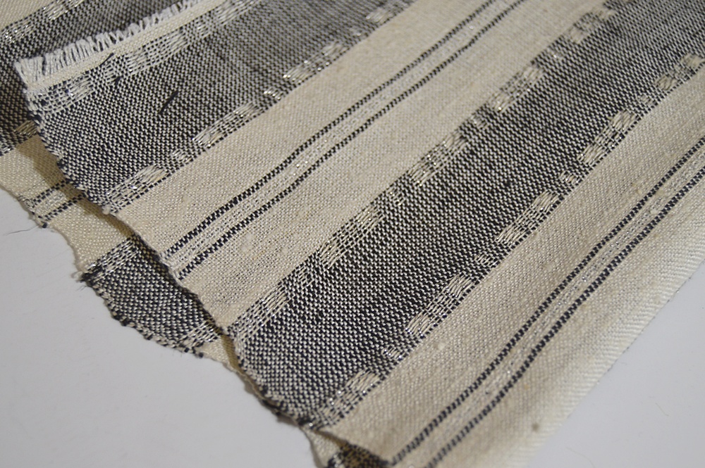 Bolt of Handwoven Striped Linen by Hazel Keethler