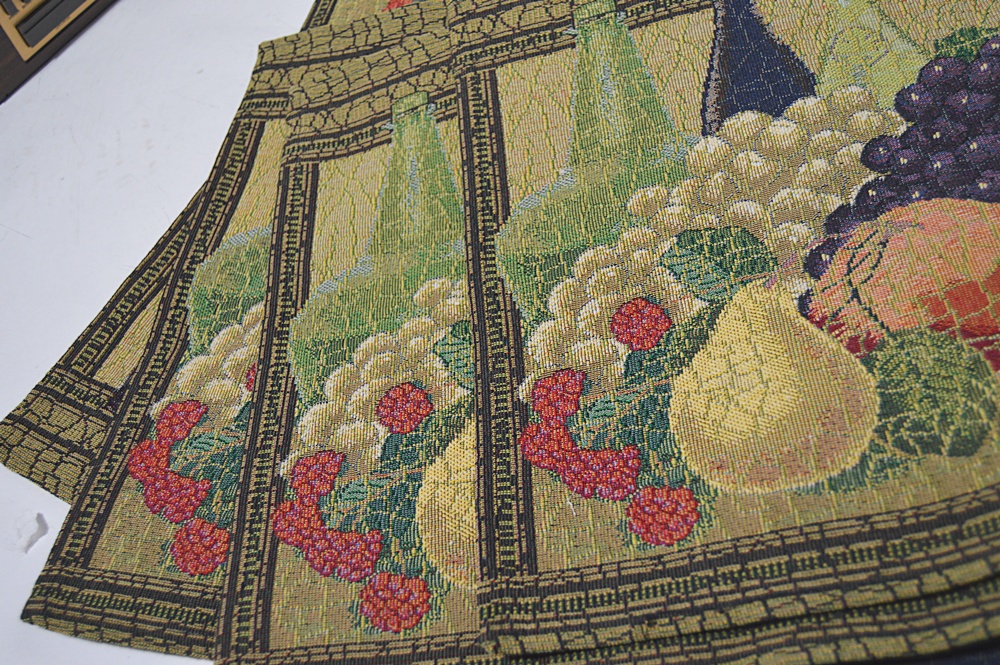 Kitchen Linens in Shades of Green with Handwoven Pieces