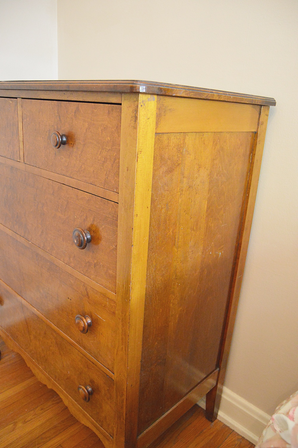 Vintage Birds Eye Maple Dresser