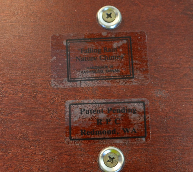 Two Cherry Wood Music Boxes With Falling Rain Chimes Bells