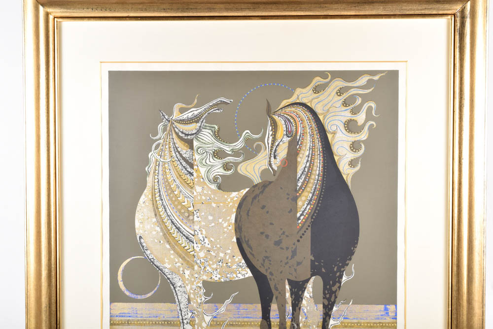 Tadashi Nakayama Woodblock Print "Eastern Blue (B)"