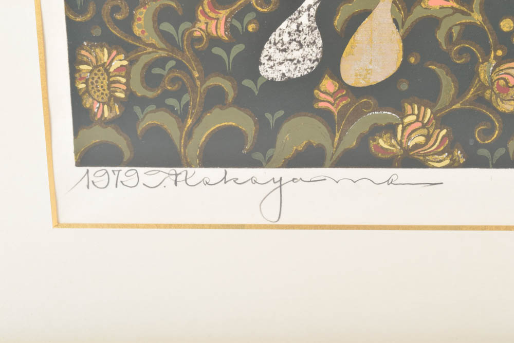 Tadashi Nakayama Woodblock Print "Eastern Blue (B)"