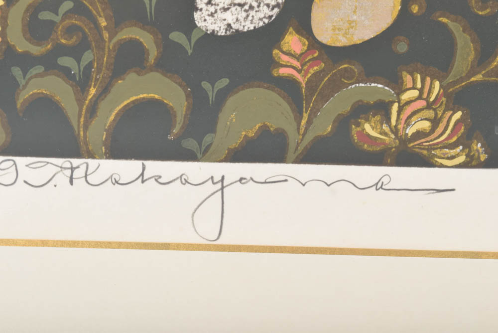 Tadashi Nakayama Woodblock Print "Eastern Blue (B)"