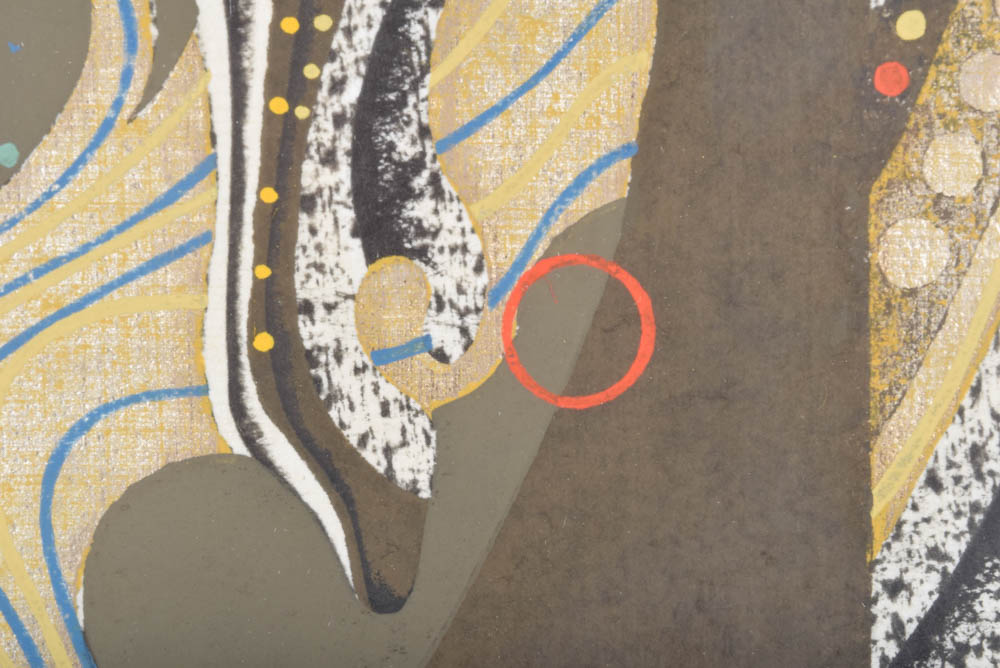 Tadashi Nakayama Woodblock Print "Eastern Blue (B)"