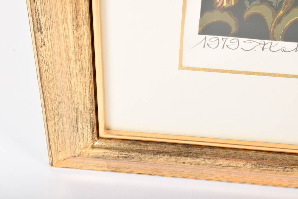 Tadashi Nakayama Woodblock Print "Eastern Blue (B)"