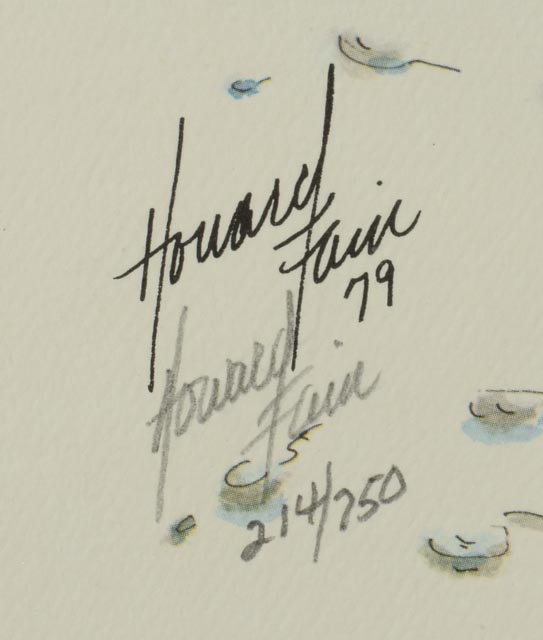 Howard Fain Signed LE Offset Lithograph "The Catch"