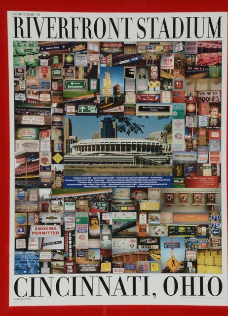 Riverfront Stadium "Signs Scene" Poster
