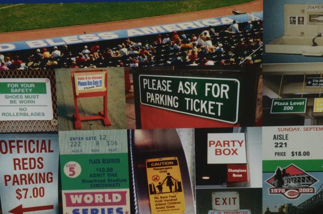 Riverfront Stadium "Signs Scene" Poster