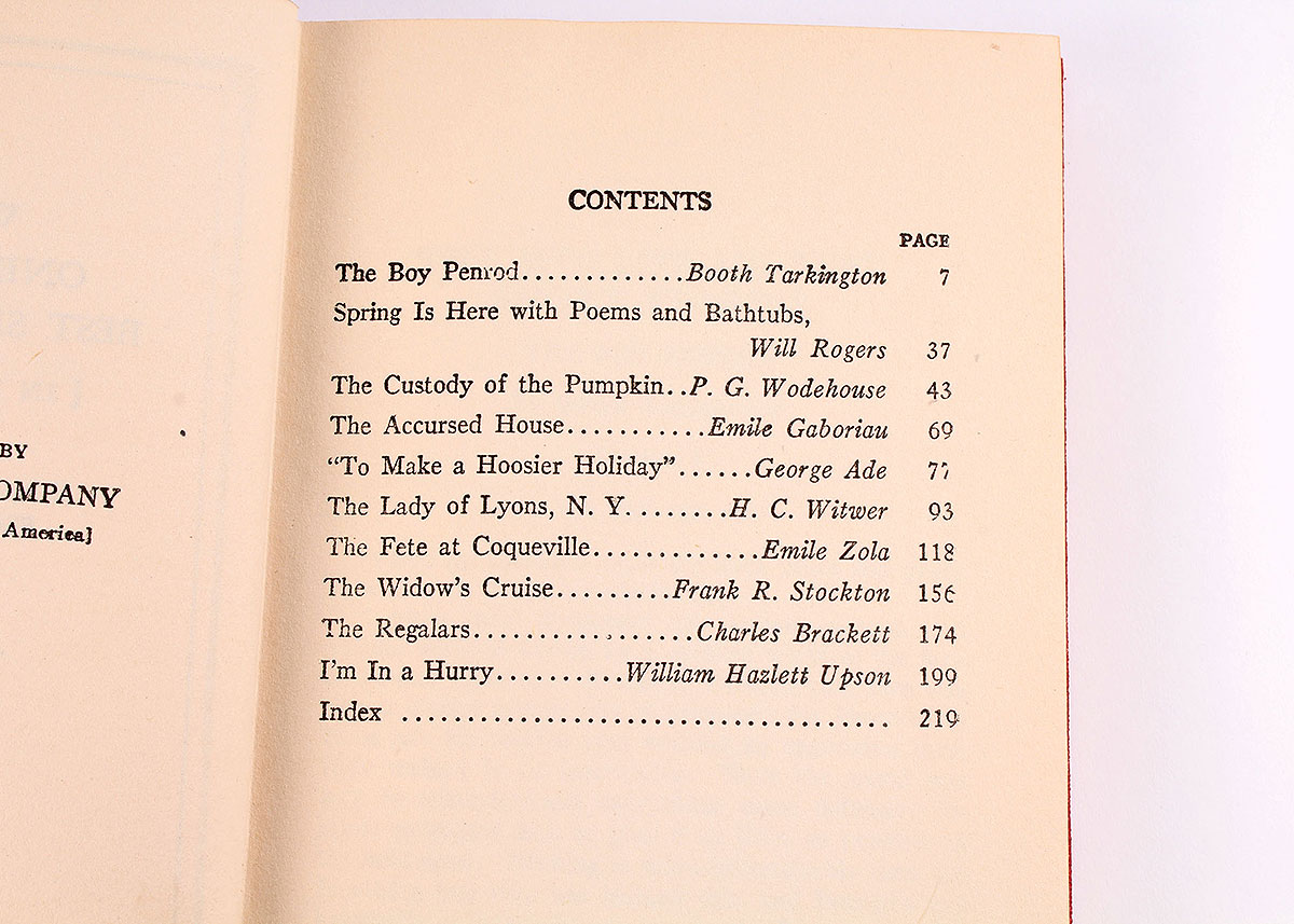 World's 100 Best Short Stories 1927