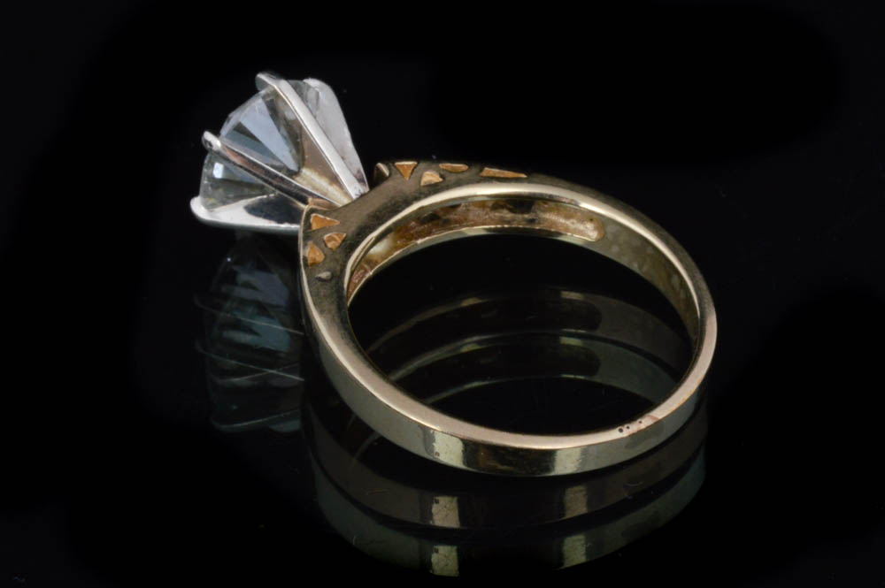 2.20CT 14K Yellow Gold Diamond Solitaire Ring