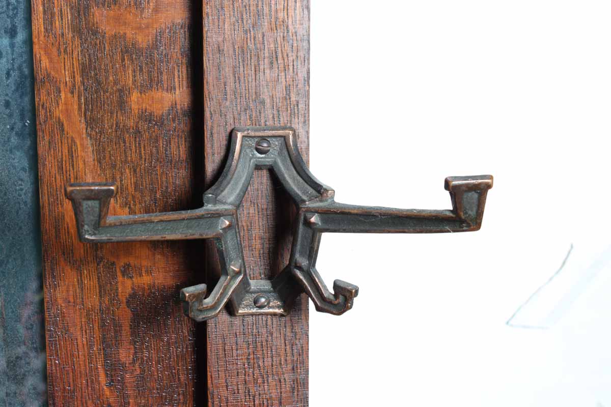 Arts and Crafts Style Tiger Oak Hall Tree Seat