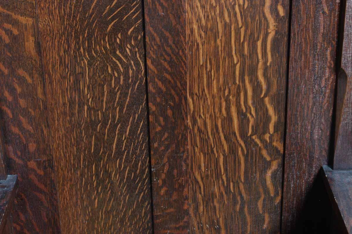 Arts and Crafts Style Tiger Oak Hall Tree Seat