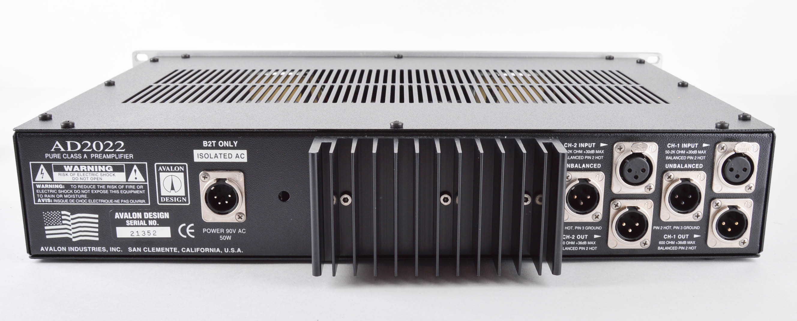 Avalon Designs AD2022 Pure Class A Preamp