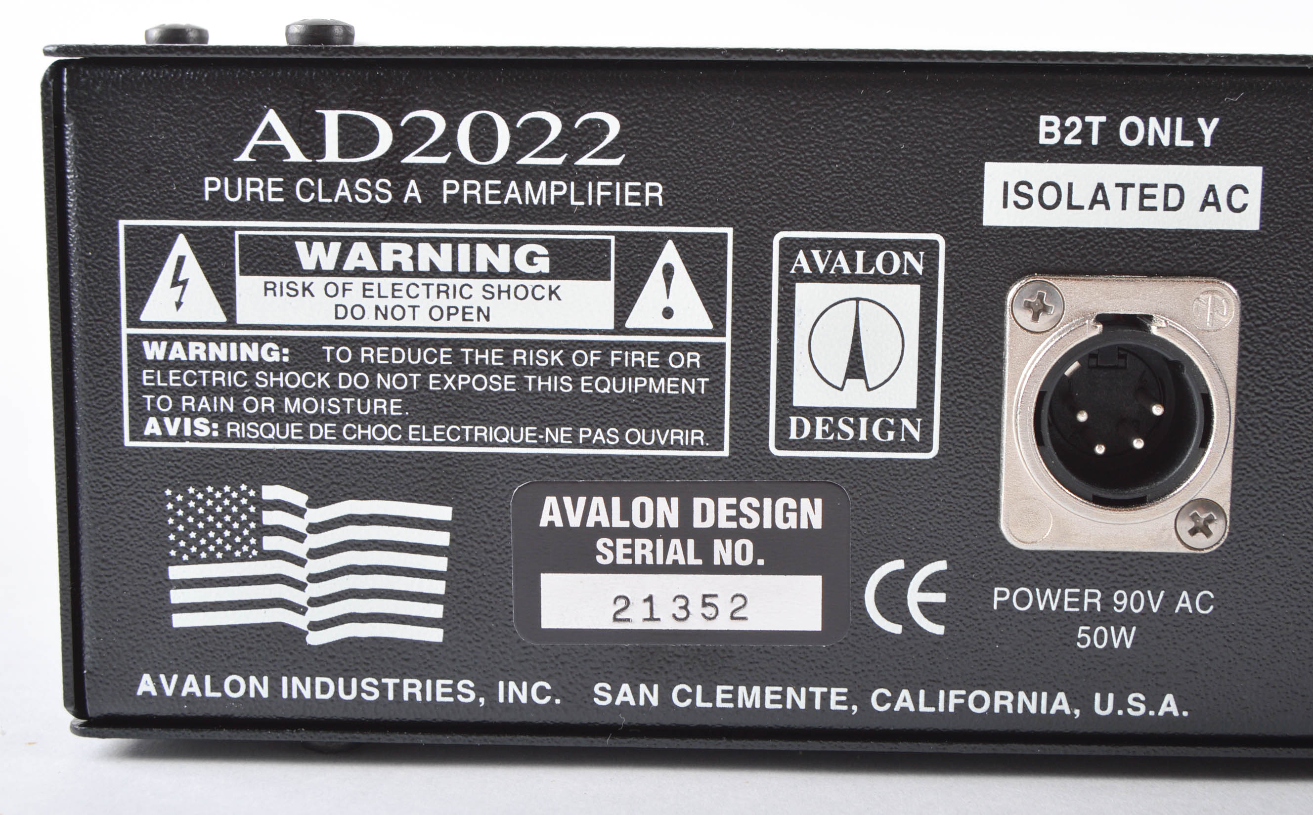 Avalon Designs AD2022 Pure Class A Preamp