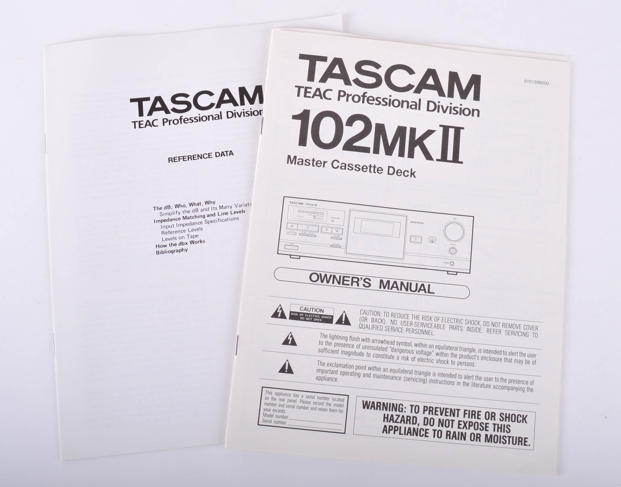 Tascam 102mkII Professional Rack-Mount Cassette Deck