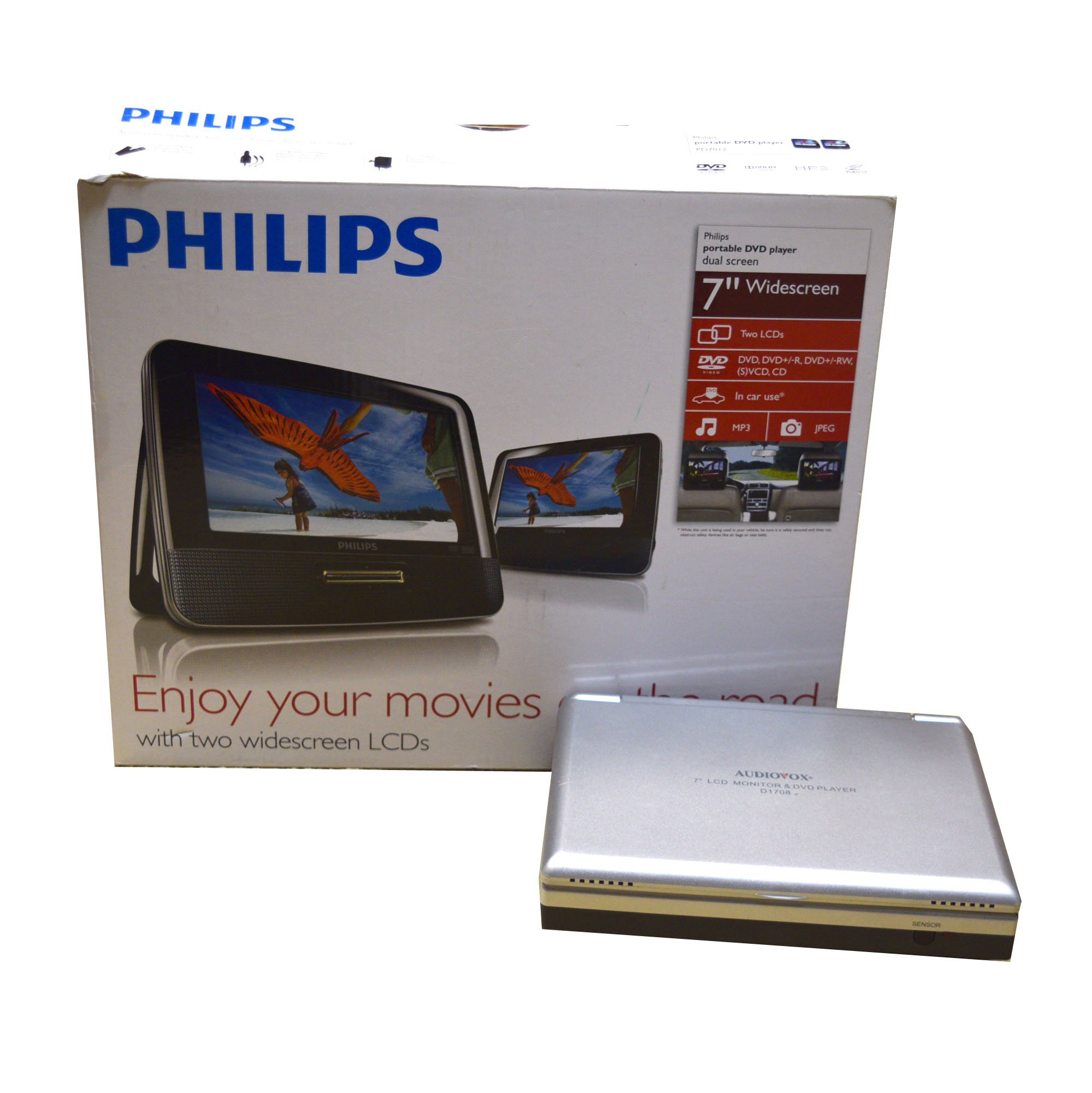 Philips and Audiovox Portable DVD Players