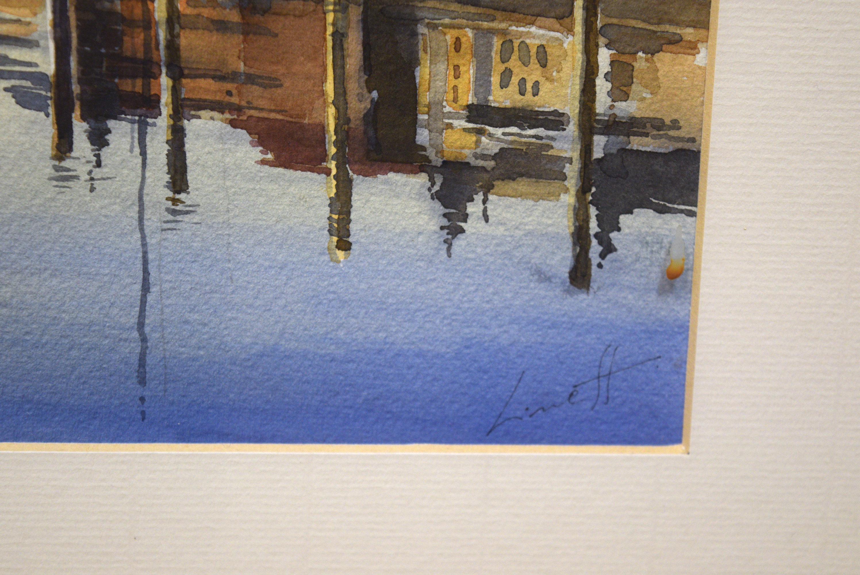 Linett ' Helsinki, Finland' Original Watercolor Painting