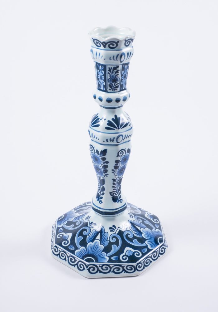 Pair of Delft Blue Candlesticks