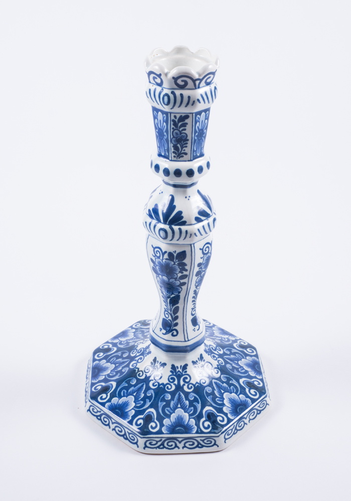 Pair of Delft Blue Candlesticks
