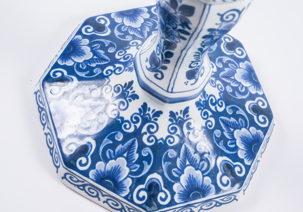 Pair of Delft Blue Candlesticks