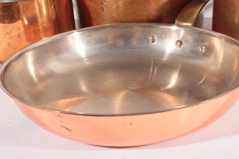 Set of Copper Pots and Pans