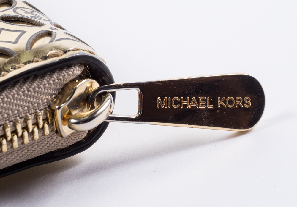 Michael Kors Orange Purse and Gold Wallet