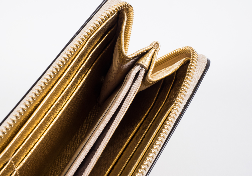 Michael Kors Orange Purse and Gold Wallet