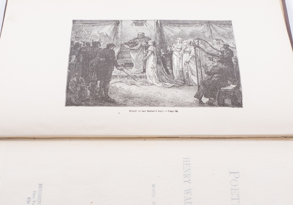 Antique Book "The Poetical Works of Henry Wadsworth Longfellow"