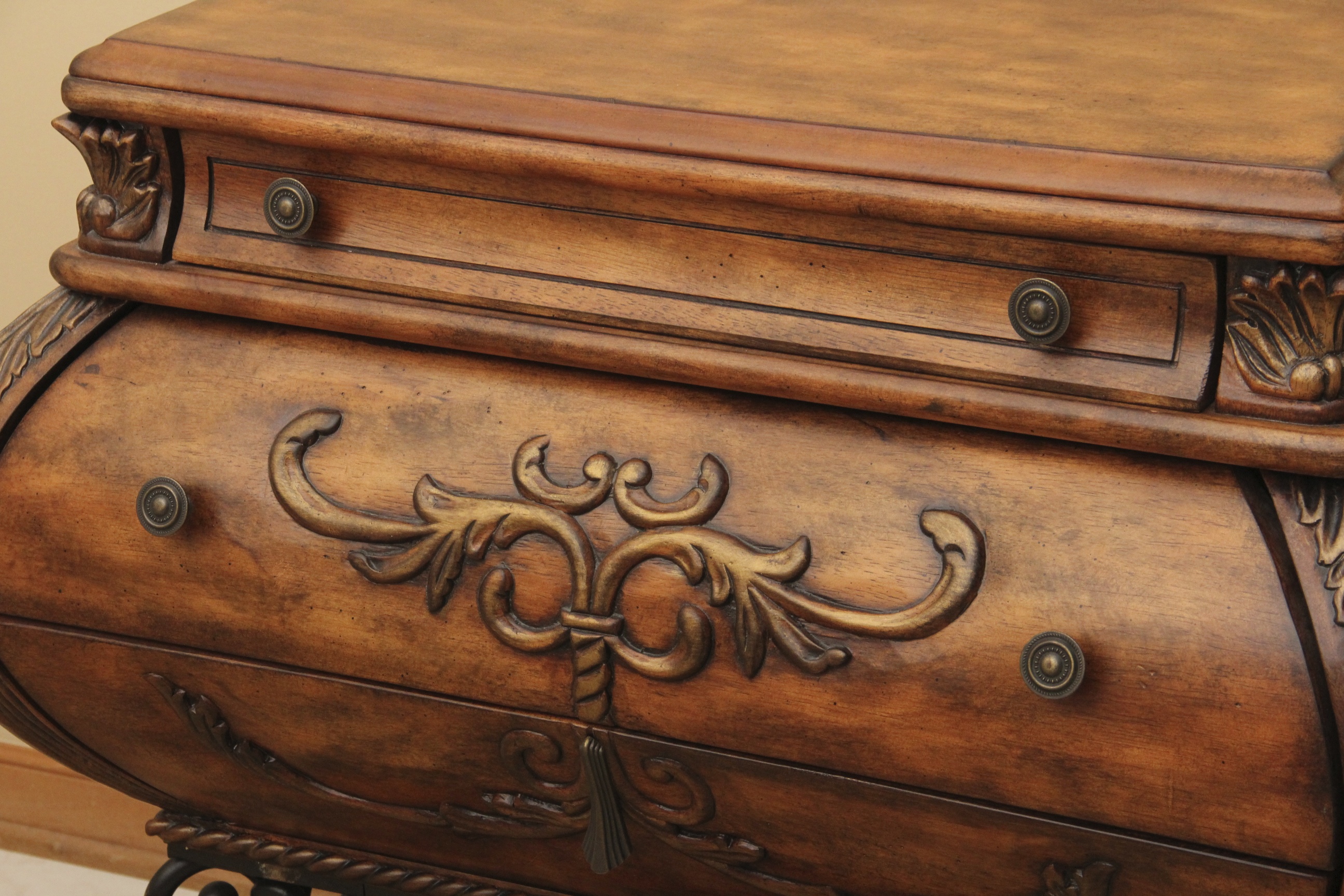 Wood Bombe Style Accent Chest by Ashley Furniture