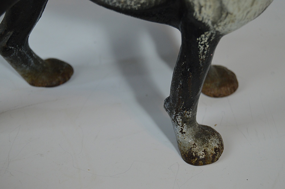 Antique Painted Iron Boston Terrier Doorstop