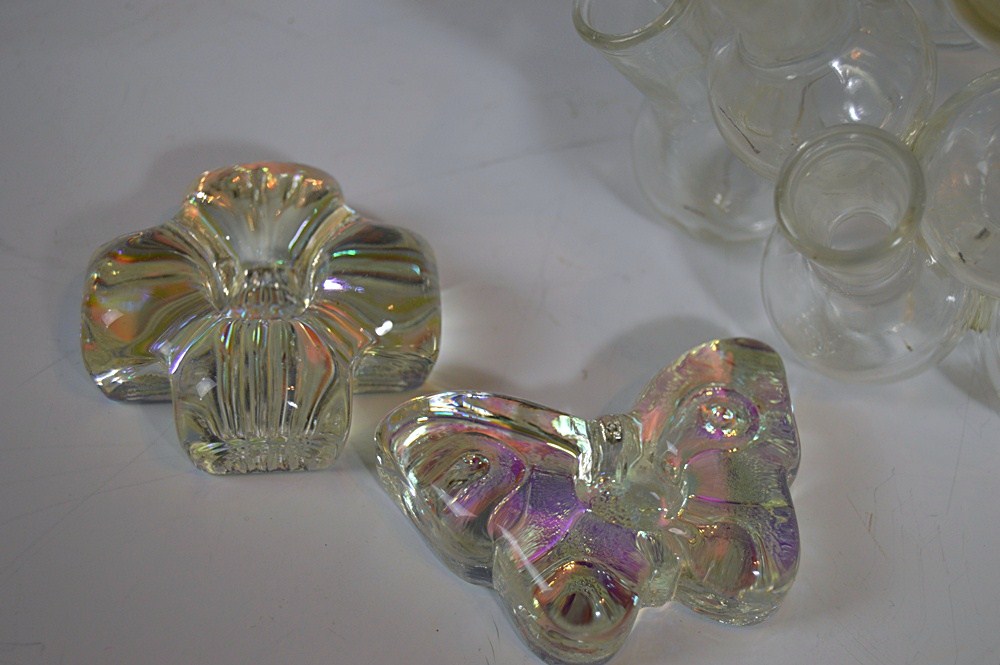 Bud Vases and Decorative Glass Paperweights