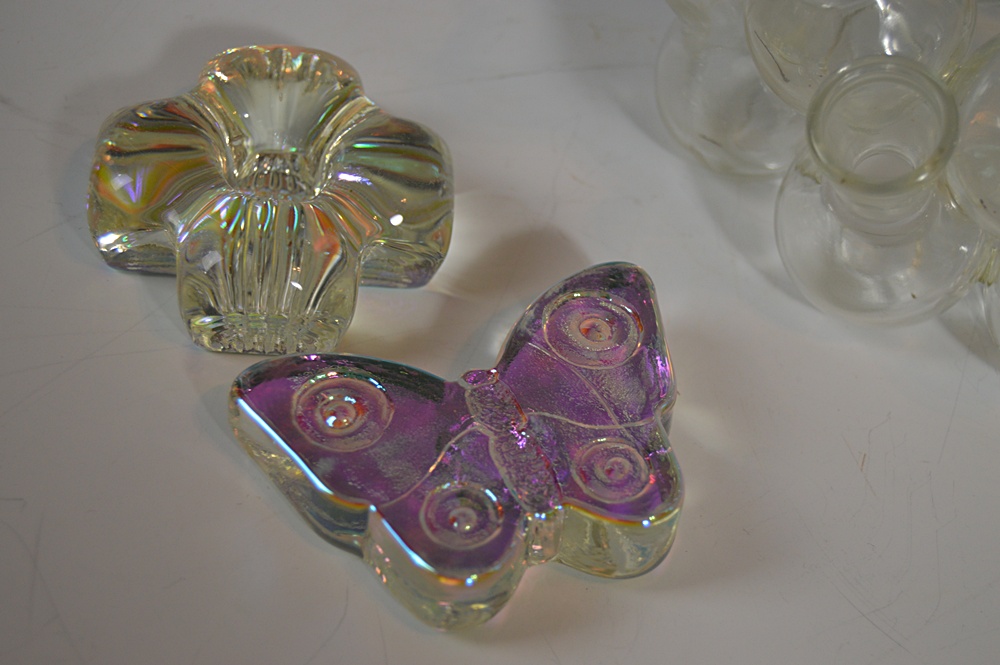 Bud Vases and Decorative Glass Paperweights