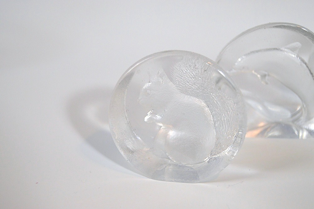 Signed Mats Jonasson Swedish Lead Crystal Figurines