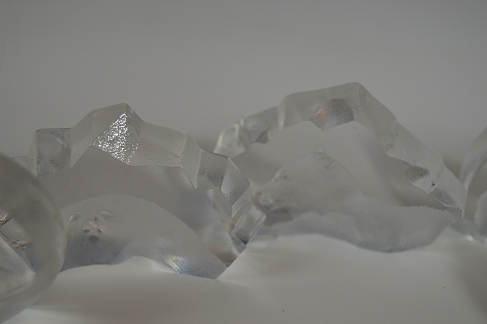 Signed Mats Jonasson Swedish Lead Crystal Figurines