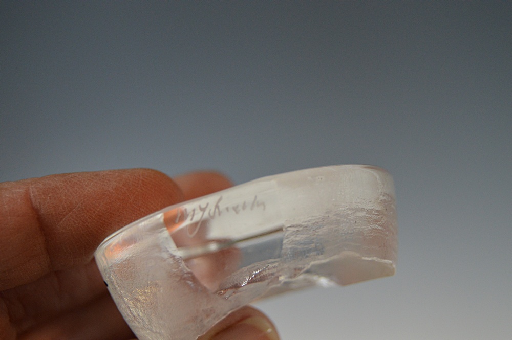 Signed Mats Jonasson Swedish Lead Crystal Figurines