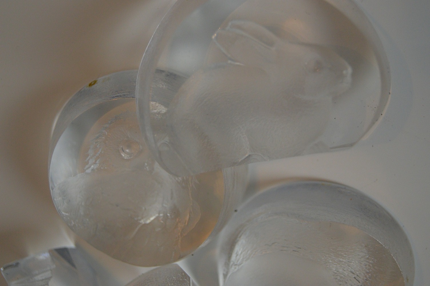 Signed Mats Jonasson Swedish Lead Crystal Figurines