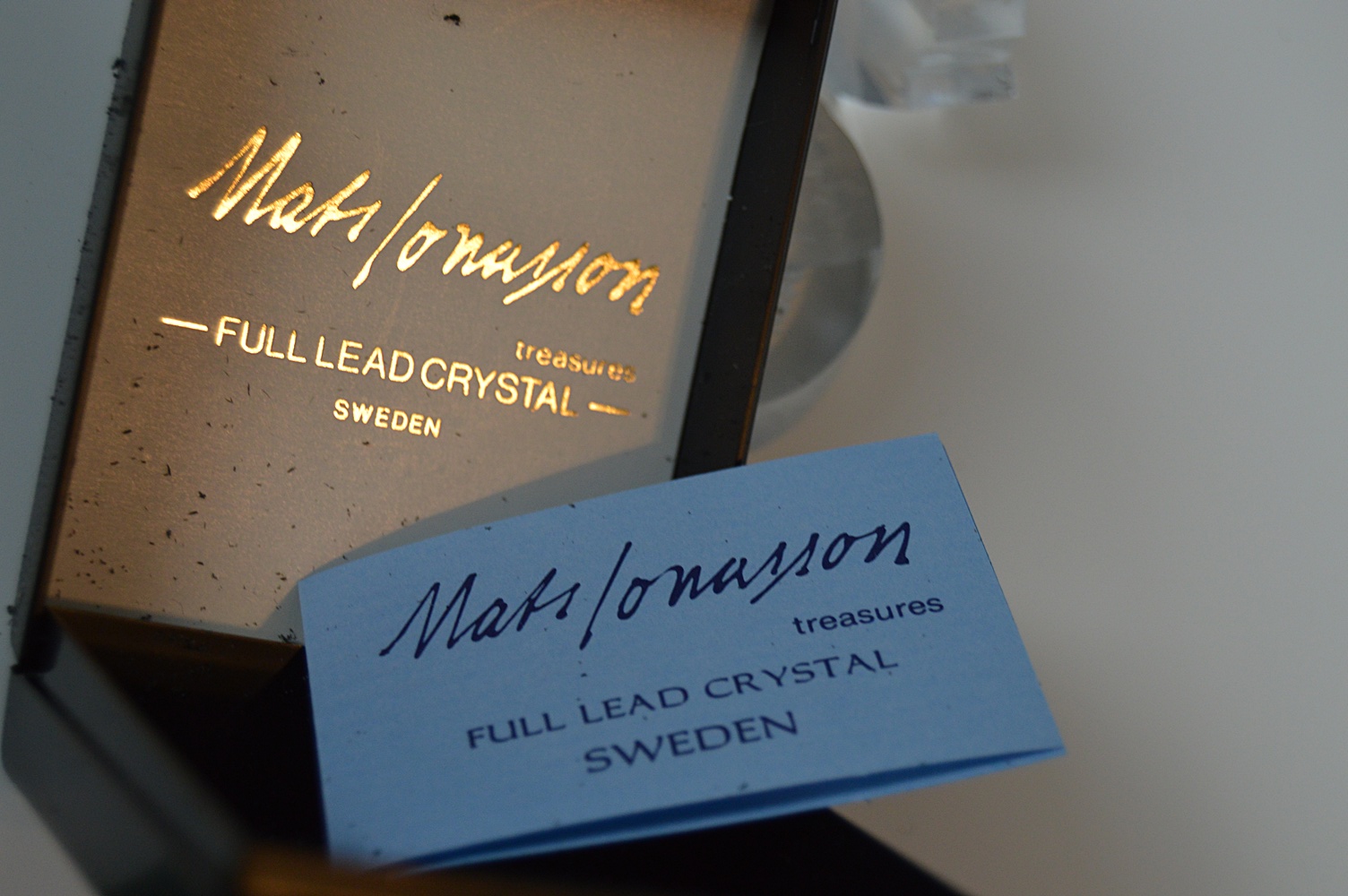 Signed Mats Jonasson Swedish Lead Crystal Figurines